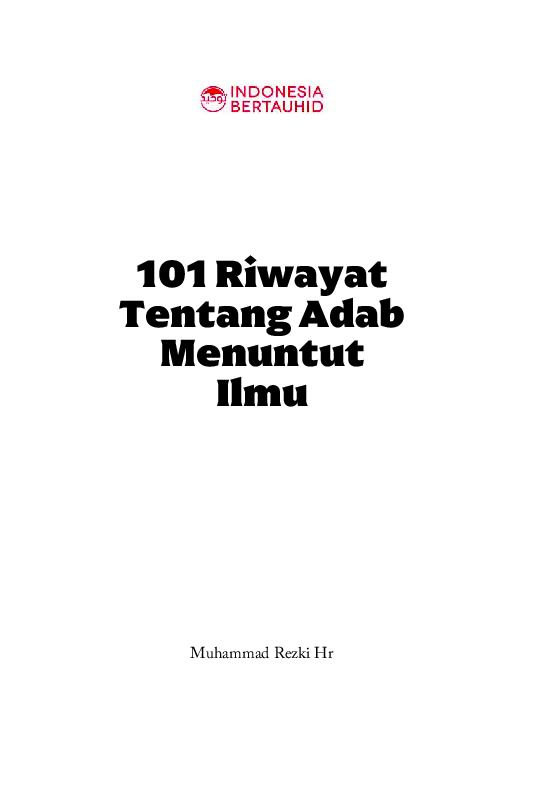 101-riwayat-tentang-adab-menuntut-ilmumuhammad-rezki