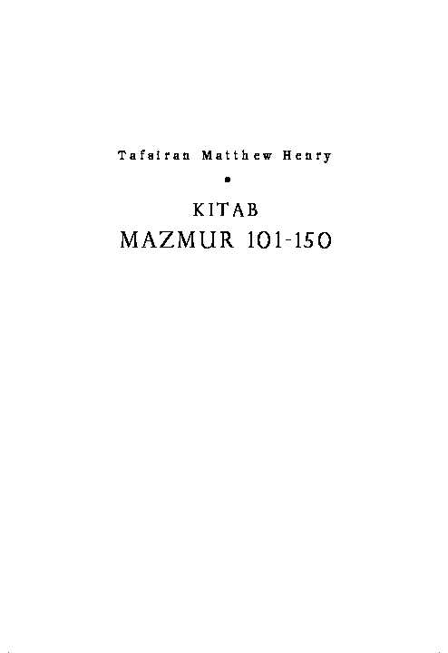11 mazmur 101 150