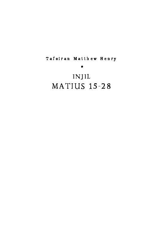22 matius 15 28
