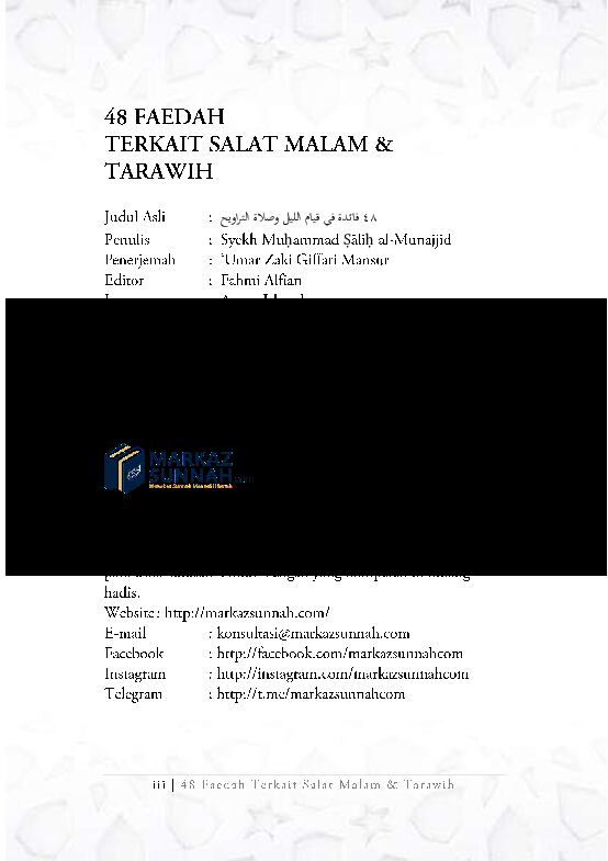 48-faedah-terkait-sholat-malam-dan-tarawih-syaikh-muhammad-salih