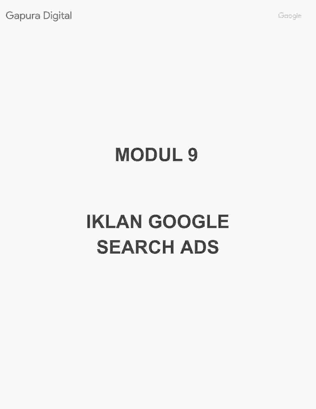 9.hands Out Modul 9 Iklan Google Search Ads Gapura Digital