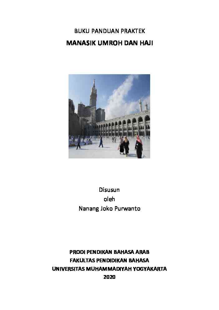 buku panduan praktek haji & umroh pba