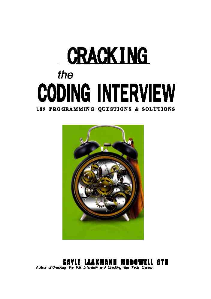cracking the coding interview 6th edition 189 programming questions and solutions