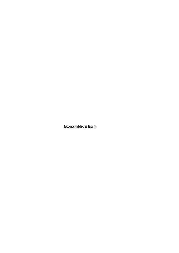 Ekonomi Mikro Islam Restricted