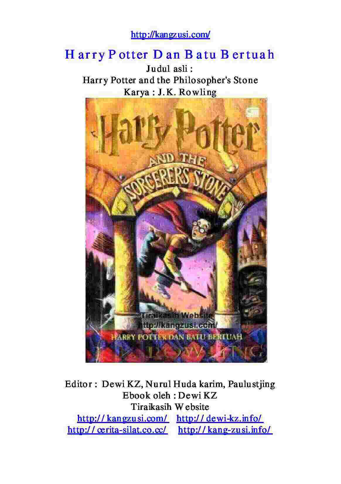 Harry Potter And The Stone