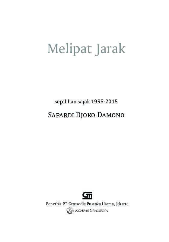 melihat-jarak---serpihan-sajak