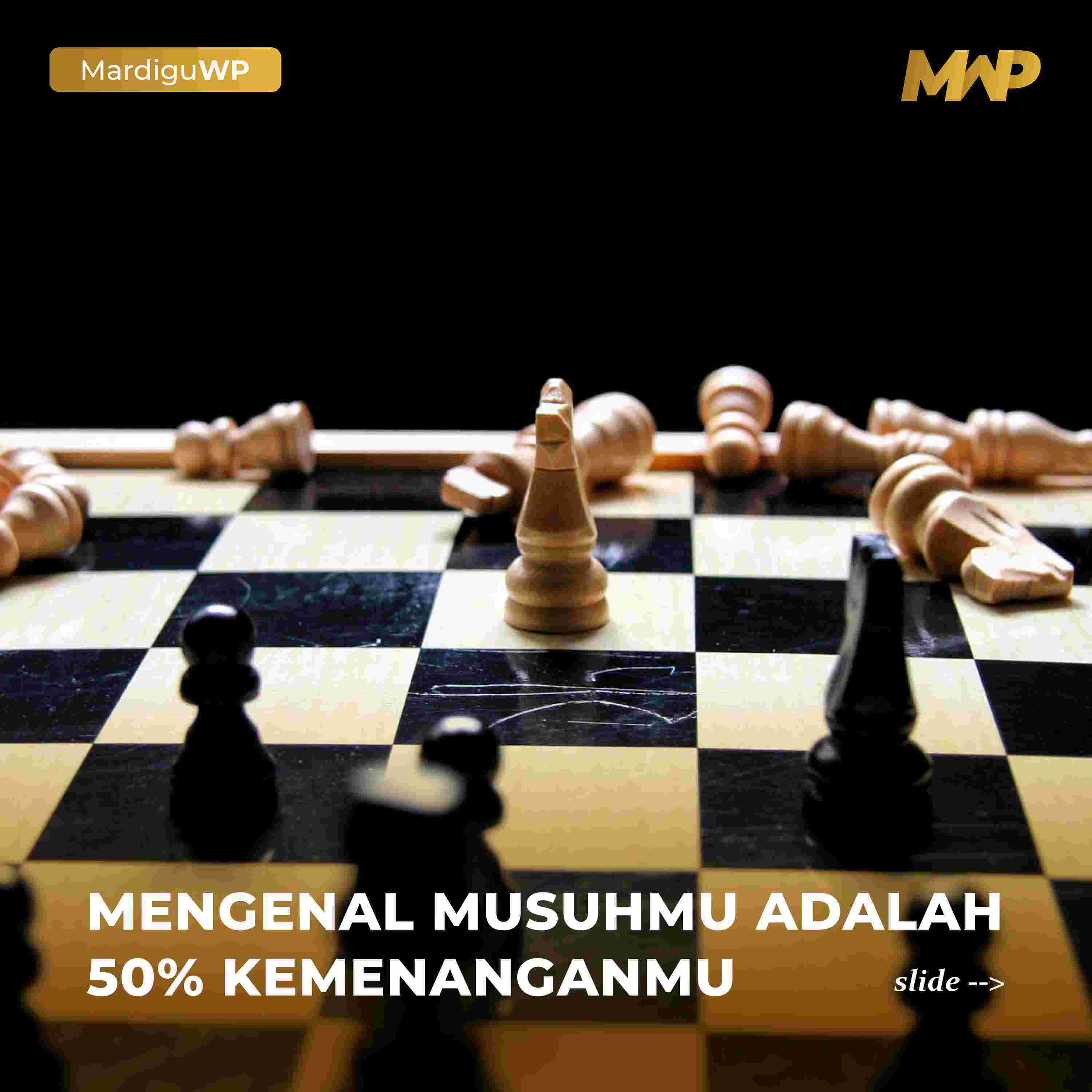 mengenal musuhmu adalah 50% kemenanganmu