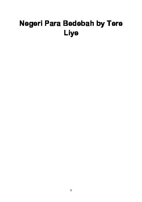 negeri para bedebah by tere liye