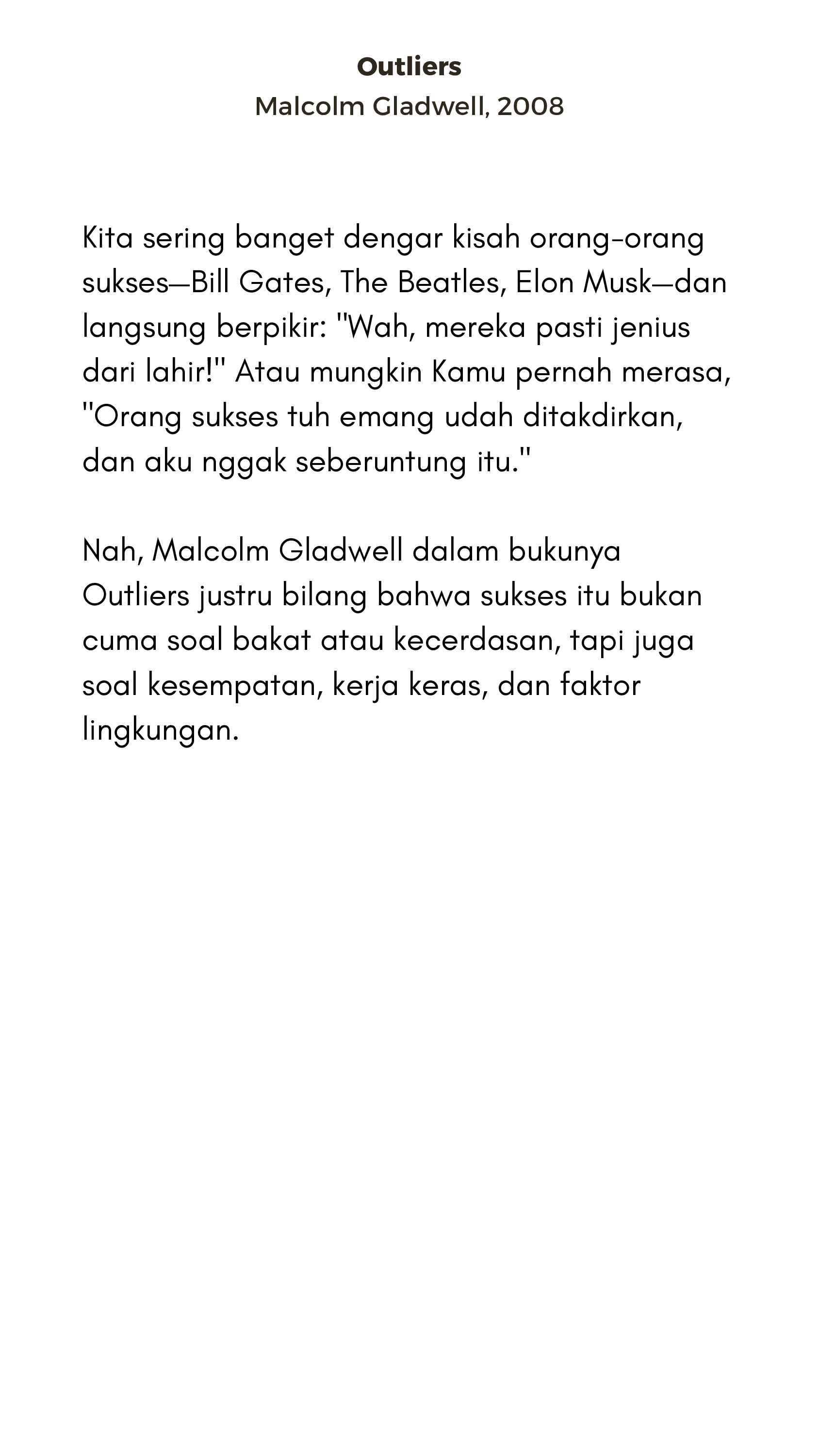 outliers
