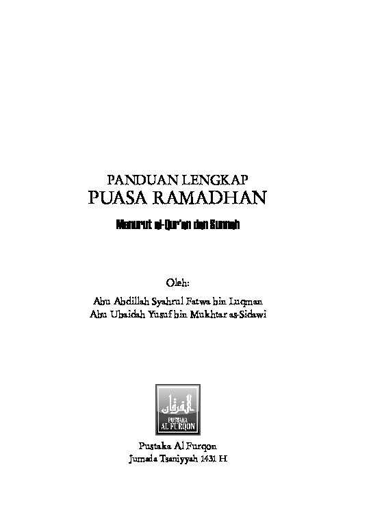 panduan-lengkap-puasa-ramadhan-menurut-alquran-dan-sunnah-yusuf