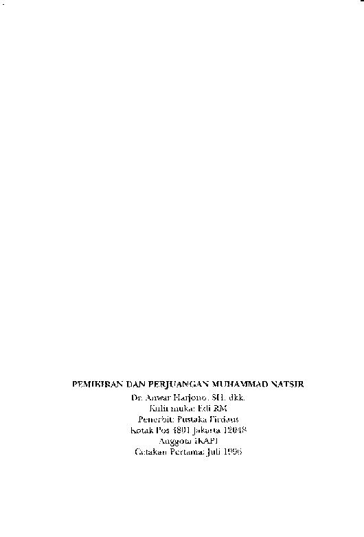 pemikiran-dan-perjuangan-mohammad-natsir-dr-tarmizi-taher-dkk