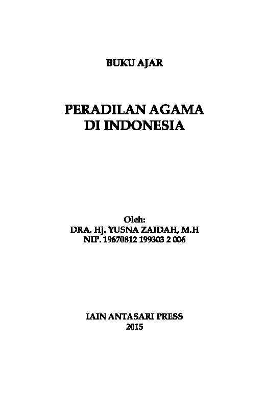 peradilan agama di indonesia