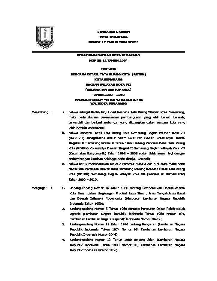 perda_kota_semarang_nomor_nomor 12 tahun 2004_tahun_2004_11e6c5b042e8cb80a303313235393130