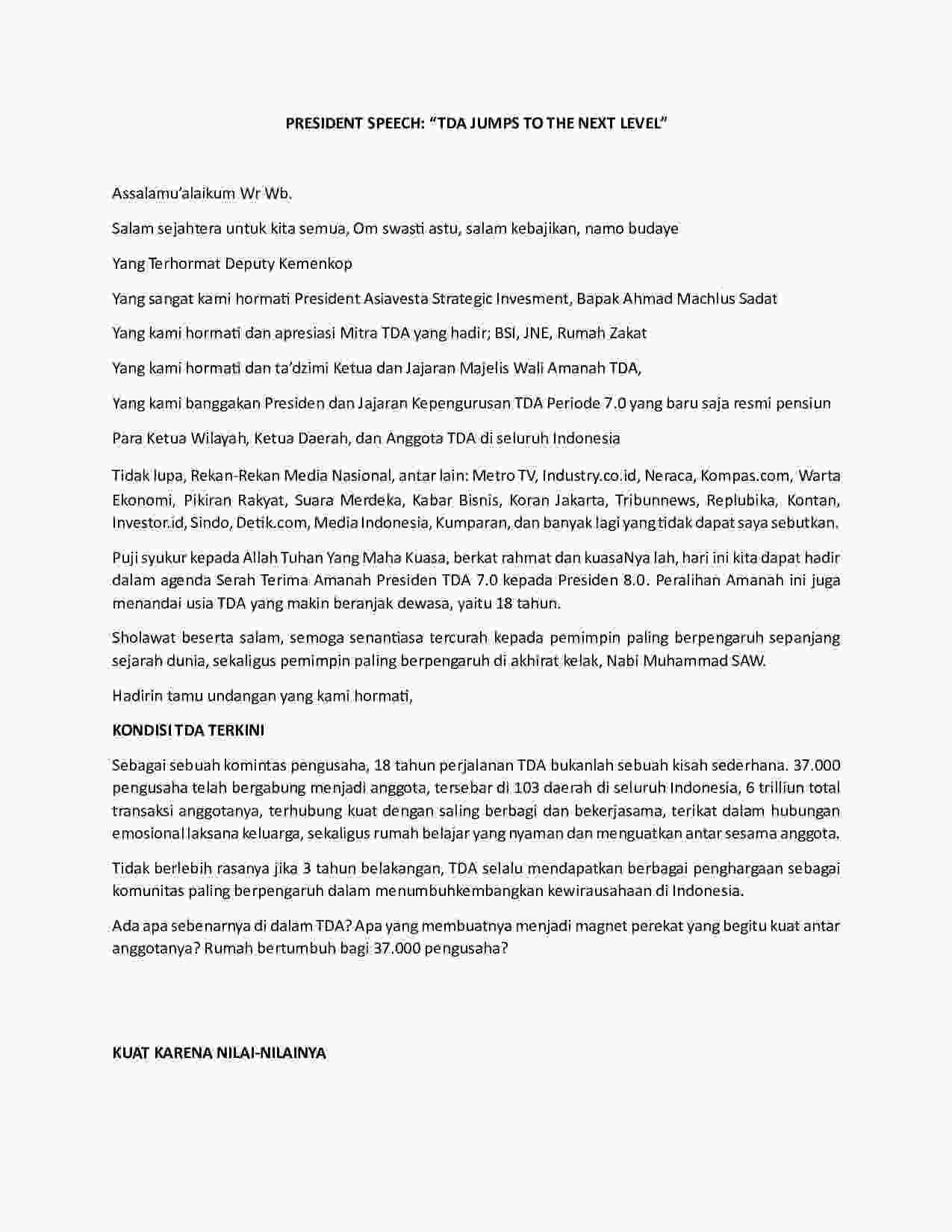 president speech_tda to the next level_8.0
