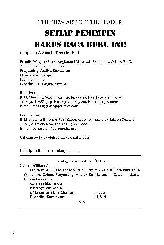 setiap-pemimpin-harus-baca-buku-ini!---the-new-art-of-the-leader---william-a--cohen-ph-d-