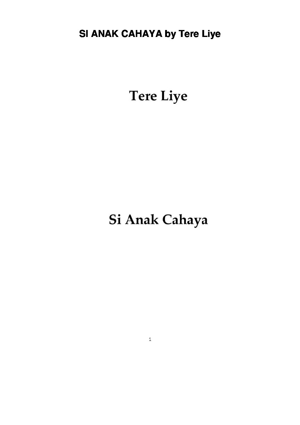 si-anak-cahaya-by-tere-liye