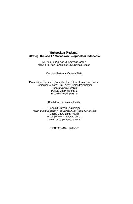 sukseskan-mudamu---strategi-sukses-17-mahasiswa-berprestasi----m--iffan-fanani-&-muhammad-ichsan