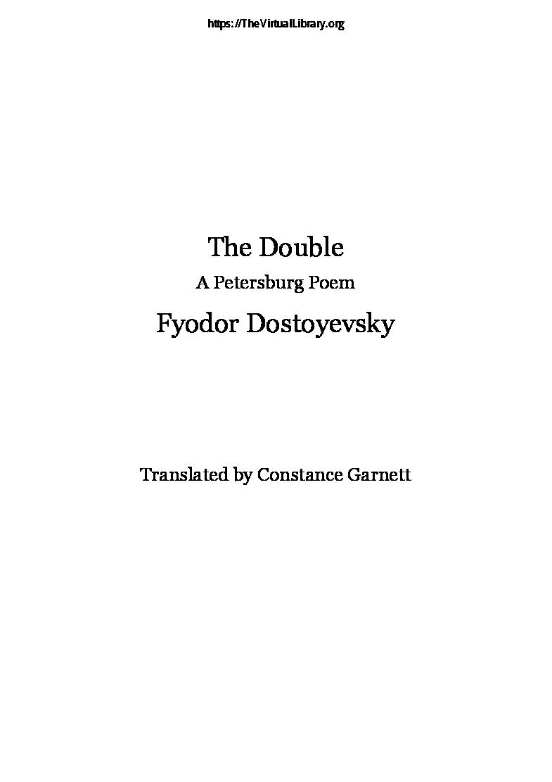 the-doublefyodor-dostoyevskypdf