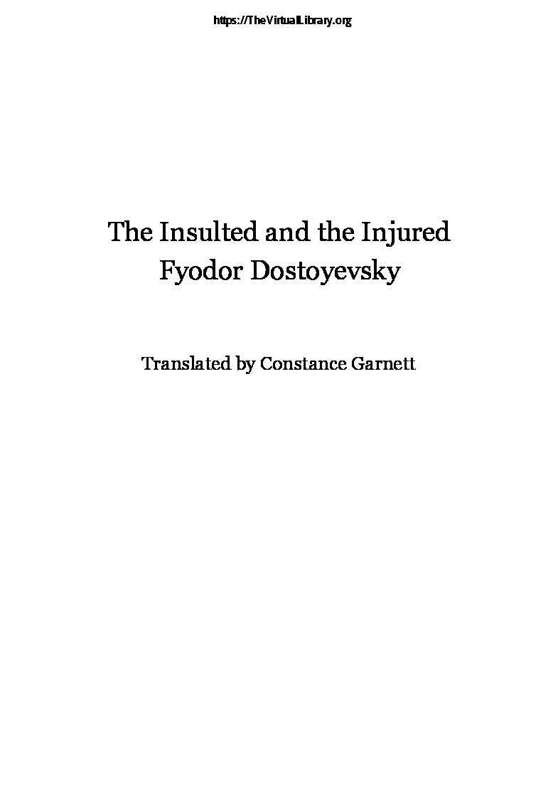 the-insulted-and-the-injuredfyodor-dostoyevskypdf