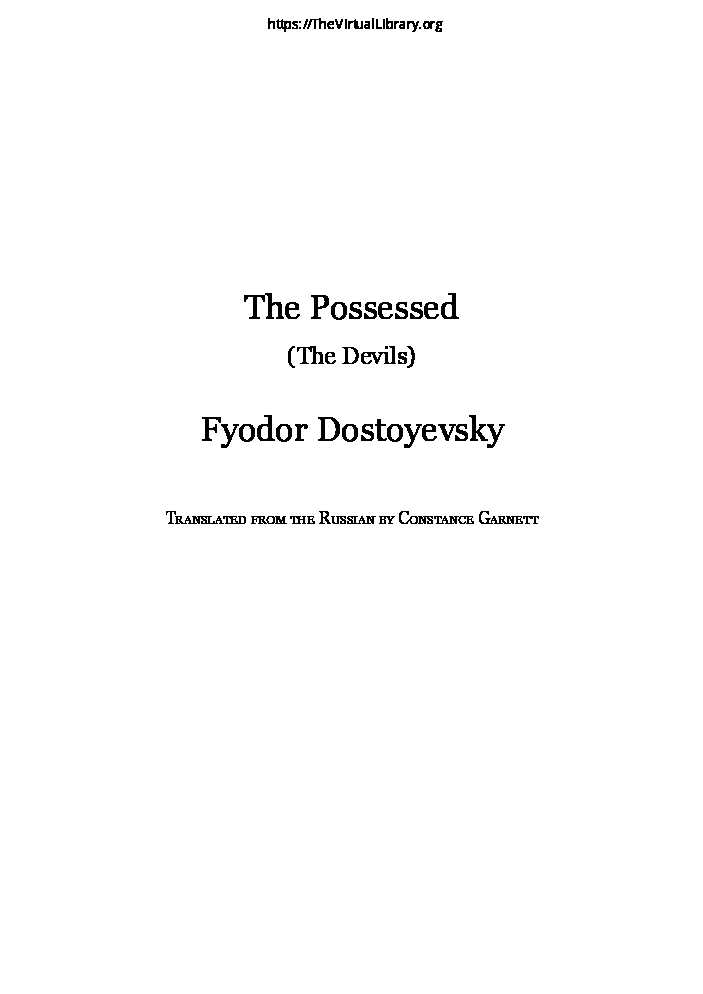 the possessedfyodor dostoyevskypdf