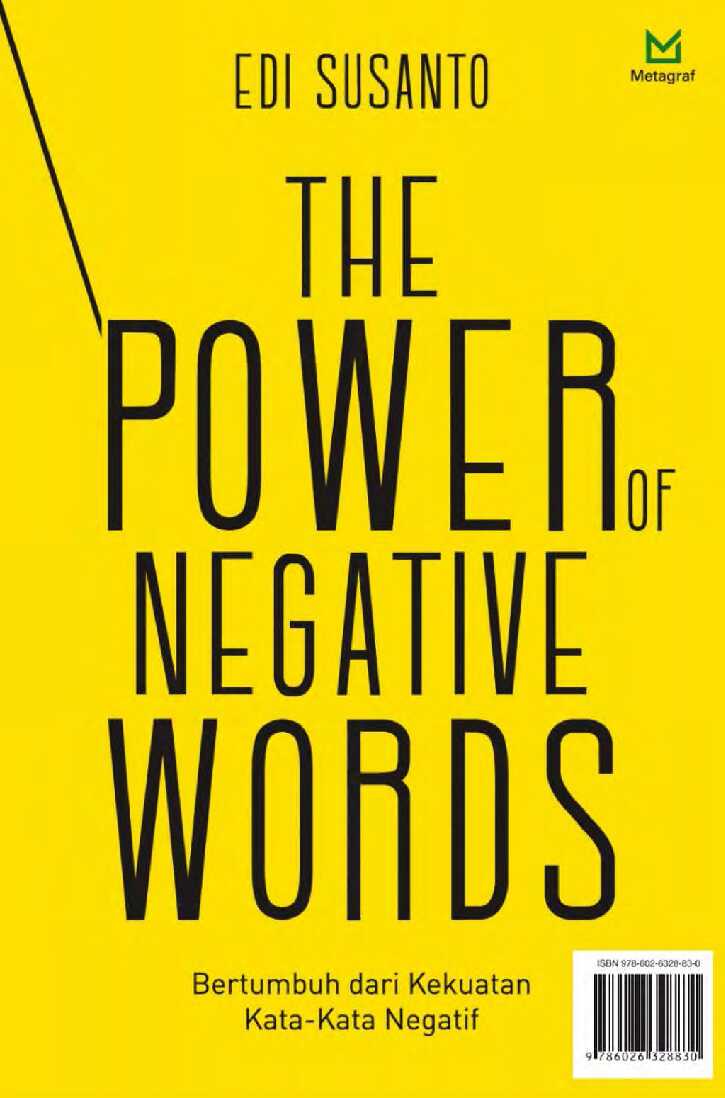 the power of negative words    bertumbuh dari kekuatan kata kata negatif