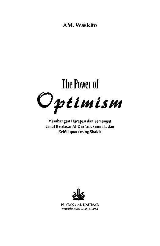 the-power-of-optimism-membangun-harapan-&-semangat-umat---a-m-waskito