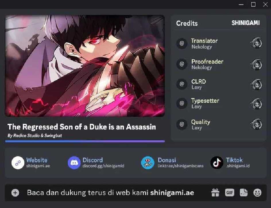 the regressed son of a duke is an assassin chapter 01