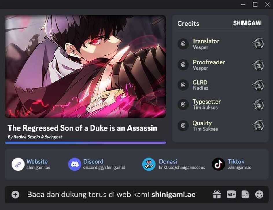 the regressed son of a duke is an assassin chapter 08