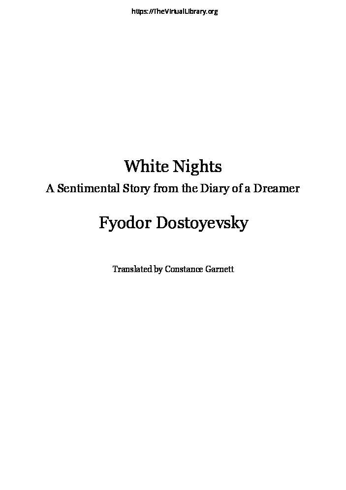 white nightsfyodor dostoyevskypdf 2