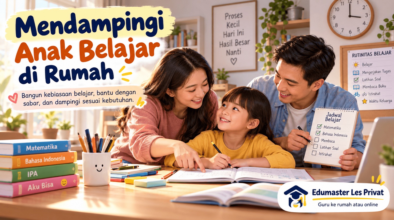 Cara Mendampingi Anak Belajar di Rumah Tanpa Membuatnya Tertekan